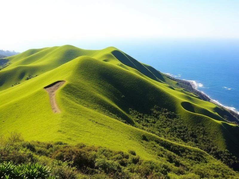 Teletubbies Hill – Grüne Hügellandschaft mit Meerblick